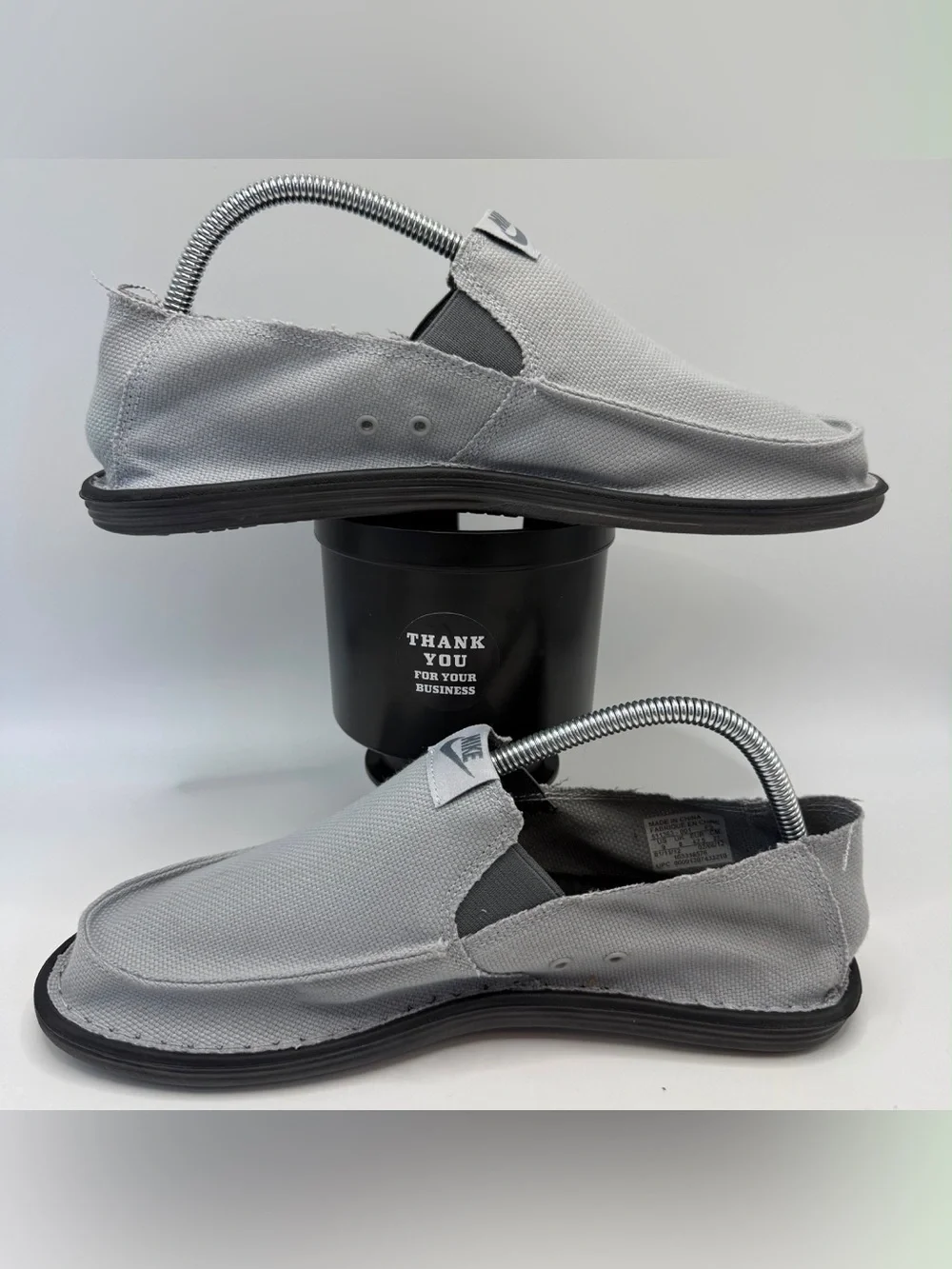 Nike Solarsoft Lakeside Slip On Gray Canvas Casual Shoes Men’s US 9 511363-001